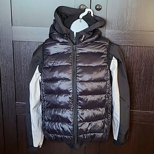 2-Piece Bundle, Black Fall/Winter Vest with Black / Grey Jacket, US Size 14-16